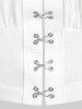 Gothic Hook and Eye Cropped Corset Milkmaid Top -  