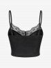 Gothic Lace Panel Crucifix Decor Cropped Bustier Camisole -  