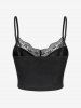 Gothic Lace Panel Crucifix Decor Cropped Bustier Camisole -  