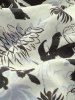 Cotton and Linen Textured Flowers Pattern Shirt -  