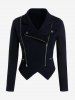 Plus Size Multi-zip Short Jacket -  