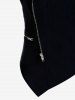 Plus Size Multi-zip Short Jacket -  