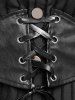 Chemise Corset Gothique en Jacquard en Cuir PU à Lacets - Noir S | US 8