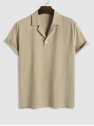 Plain Color Pullover Short Sleeves Shirt -  