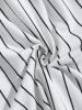 Letter LOS ANGELES Stripes Panel Colorblock T-shirt and Shorts Set -  