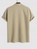 Plain Color Pullover Short Sleeves Shirt -  