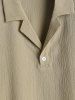 Plain Color Pullover Short Sleeves Shirt -  