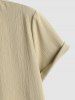Plain Color Pullover Short Sleeves Shirt -  