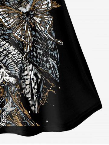 Gothic Butterfly Owl Colorblock Print Cami Top (Adjustable Shoulder Strap)