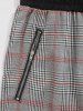 Drawstring Colorblock Zip Glen Check Shorts -  