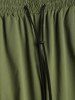 Flap Pocket Side Drawstring Parachute Cargo Pants -  