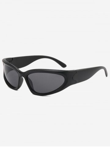 Sports Racing Techwear Style One-piece Sunglasses - CARBON FIBER BLACK