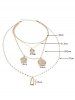 Collier avec Pendentif en Forme de Pièce Bijou Multicolores Style Antique - d'or 