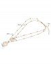 Vintage Head Coin Double Layer Necklace -  