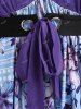 Robe Feuille Fleur Imprimées avec Poches de Grande Taille à Manches Papillon - Bleu 2X | US 18-20