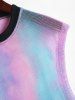 Loose Sheer Mesh Tie Dye Tank Top -  