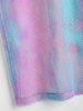 Loose Sheer Mesh Tie Dye Tank Top -  