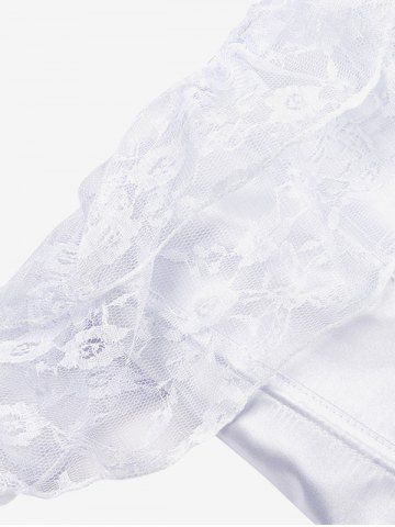 Gothic Off The Shoulder Lace Panel Lace-up Boning Corset Top