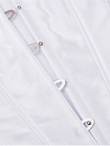 Gothic Off The Shoulder Lace Panel Lace-up Boning Corset Top