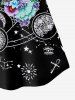 Plus Size Galaxy Butterfly Flowers Print Cami Top (Adjustable Shoulder Strap) -  