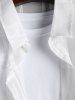 Plaid Sheer Organza Button Up Short Sleeves Party Shirt -  