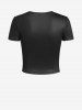 Abstract Figure Printed Vintage Short Sleeve Baby Tee -  