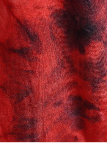 Gothic Tie Dye Fishnet Overlay Grommets Sleeveless Top