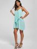 Plus Size Ruffles Overlay Cami Dress -  