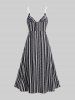 Plus Size Lace Trim Ethnic Print Surplice Dress -  