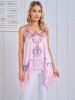 Paisley Print Fringed Asymmetric Tank Top -  