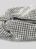 Slouchy Rhinestone Fringed Knot Evening Party Bag -  