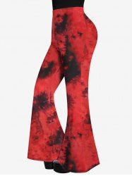 Pantalon Évasé Tie-Dye Gothique - Rouge 1X | US 14-16