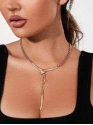 Collier Serpent Doré à Frange - d'or 