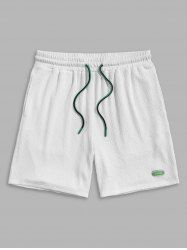 Wrinkle Textured Drawstring Casual Shorts -  