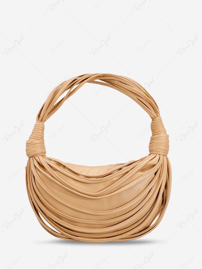 Sac Fourre-tout de Pochette Noué à Bretelle Cassonade 