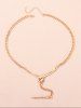 Collier Serpent Doré à Frange - d'or 