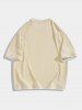 Color Spliced Iced Silk Textured Short Sleeves T-shirt and Shorts Set -  