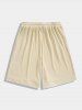 Color Spliced Iced Silk Textured Short Sleeves T-shirt and Shorts Set -  