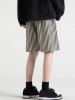 Vertical Striped Pattern Casual Shorts -  