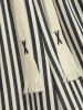 Short Décontracté Motif de Rayure Verticale - Noir XL