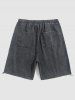 Destroyed Design Denim Shorts -  
