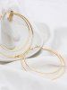 Boucles D'Oreilles Au Crochet Minimaliste Superposées - d'or 