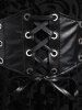 Robe Corset Gothique en Jacquard à Lacets avec Œillet - Noir 2X | US 18-20