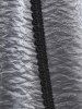 Robe Vintage Epaule Dénudée à Ourlet en Dentelle Grande Taille à Volants - Argent 5x | US 30-32