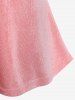 Plus Size Chains O-ring Zipper Cold Shoulder T-shirt -  