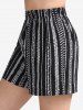 Plus Size Ethnic Figure Print Pockets Shorts -  