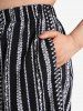 Plus Size Ethnic Figure Print Pockets Shorts -  