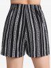 Plus Size Ethnic Figure Print Pockets Shorts -  