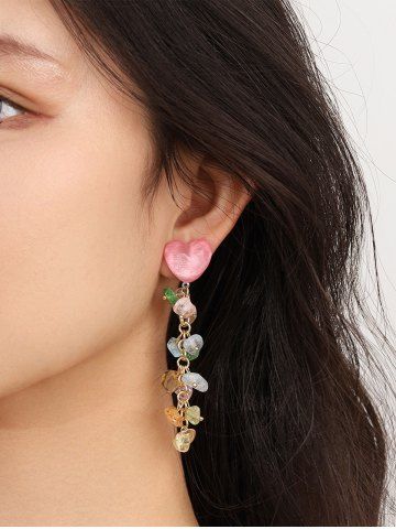 Colorful Crystal Tassel Drop Earrings