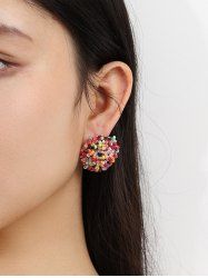 Boucles D'Oreilles Motif Perles Colorées Style Bohémien - Multi 